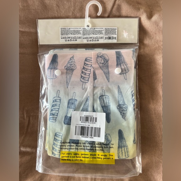 NWT Gap 100% Organic Cotton Ice Cream Graphic PJ Set - Picture 2 of 5